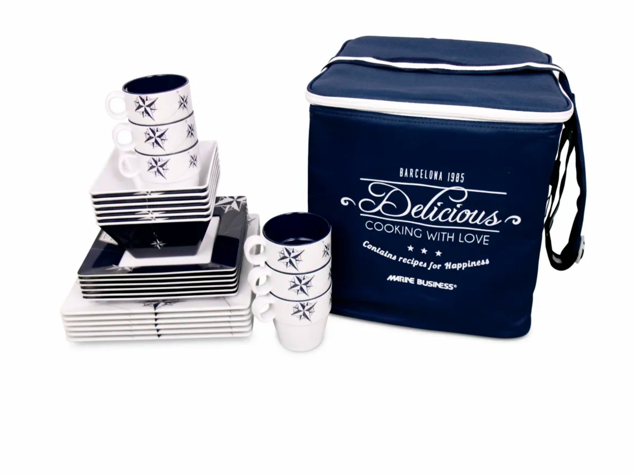 Marine Business Melamine Tableware & Basket - NORTHWIND (24 pc)