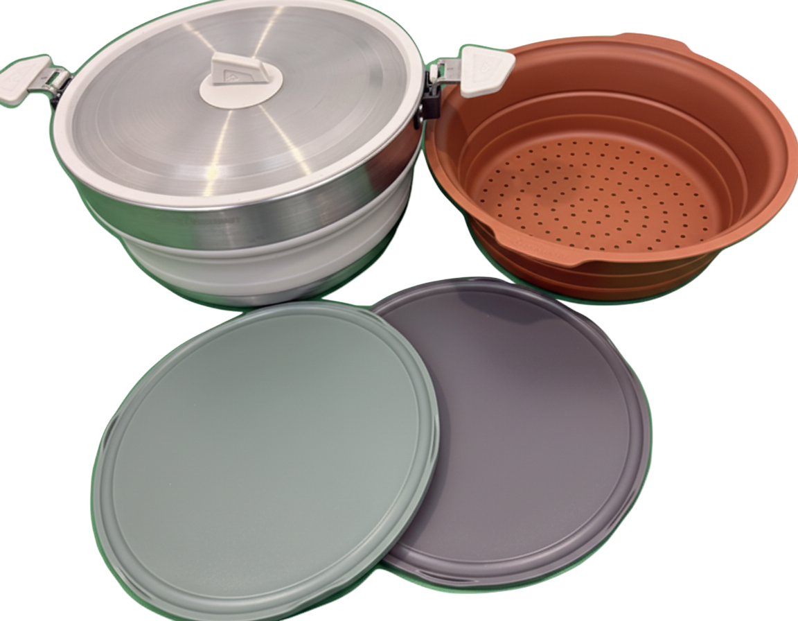 Detour Stainless Steel Collapsible Pot + Accessory Set