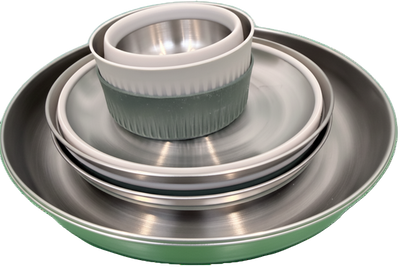 Detour Stainless Steel Collapsible One Pot Cooking Set