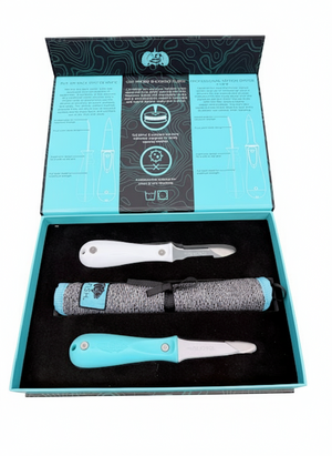 Toadfish Shucker's Bundle - Put 'Em Back Oyster Knife, Professional Oyster Knife & Cut-Proof Shucking Cloth