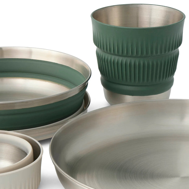 Load image into Gallery viewer, Detour Stainless Steel Collapsible Dinnerware Set - (6 Piece)
