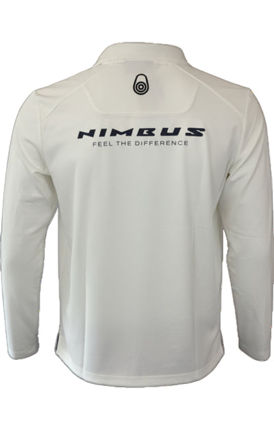 Nimbus Long Sleeve White Polo
