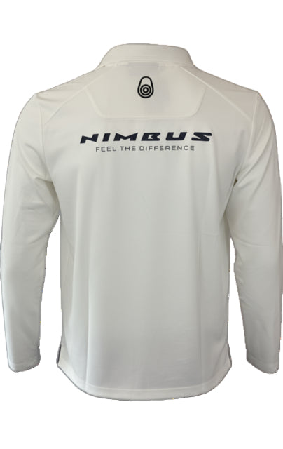 Load image into Gallery viewer, Nimbus Long Sleeve White Polo
